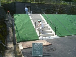 工場メンテナンス　階段