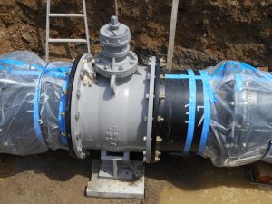 土木工事　工業用水管