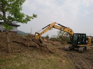 土木工事　伐採